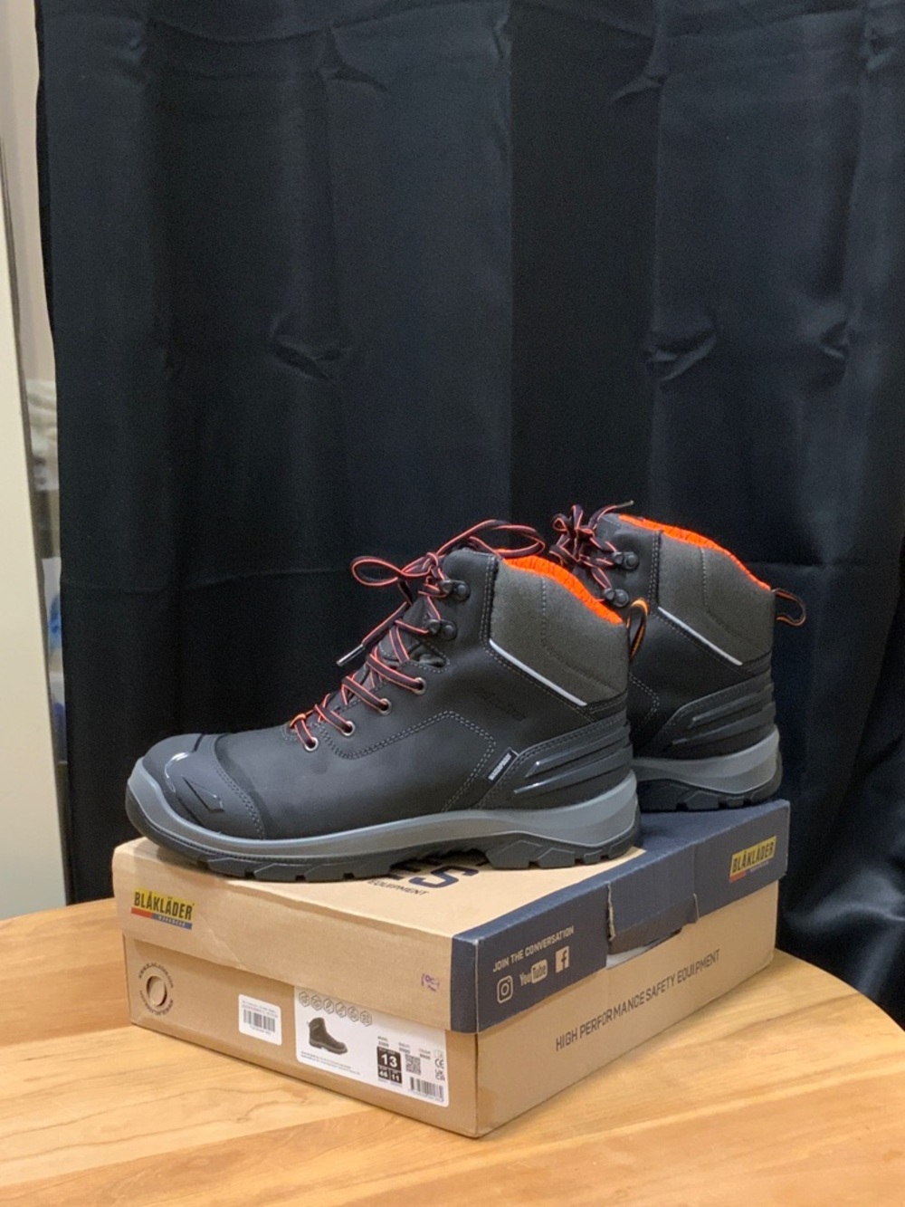 Blåkläder Men's Black/Orange Safety Boots